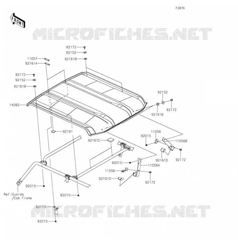 ROOF Kawasaki SSV 800 2021 TERYX4  KRT800GMFNN