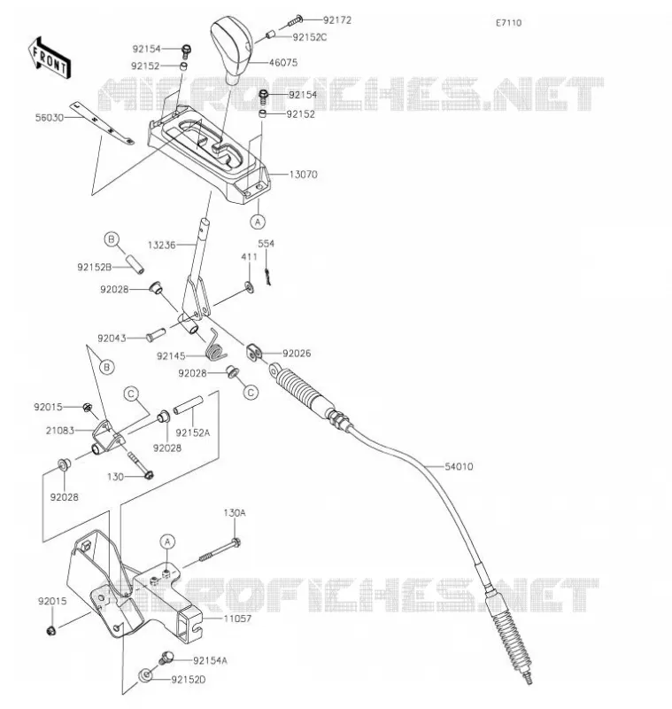 CONTROL Kawasaki SSV 800 2021 TERYX4  KRT800HMFNN