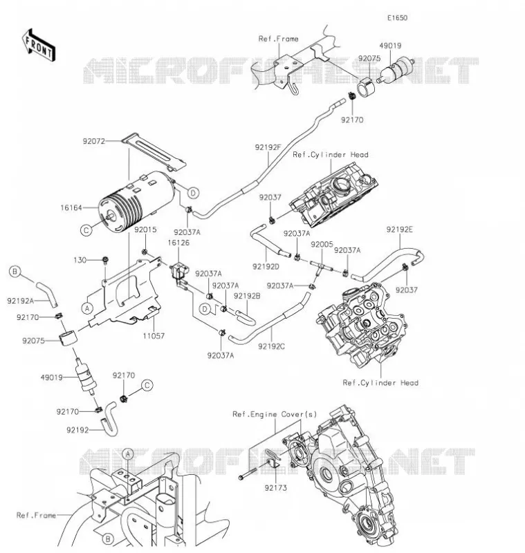 FUEL EVAPORATION SYSTEM(CA) Kawasaki SSV 800 2021 TERYX4  KRT800HMFNN
