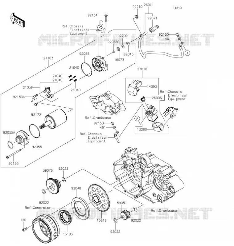 STARTER MOTOR Kawasaki TOUT-TERRAIN 230 2021 KLX230R  KLX230EMFNN