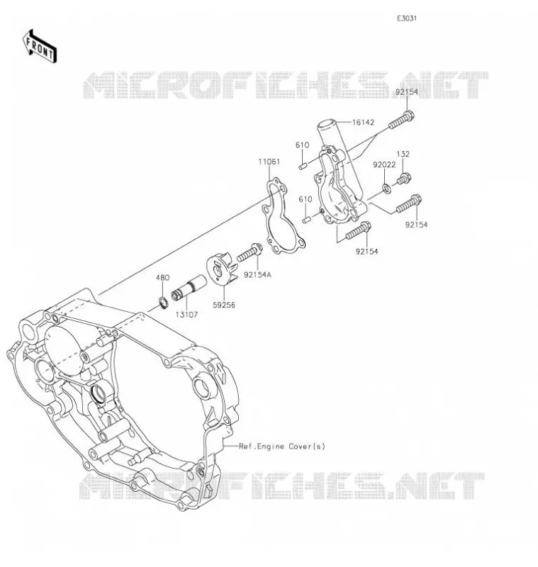 WATER PUMP Kawasaki TOUT-TERRAIN 450 2021 KLX450R  KLX450AMFNN