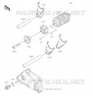GEAR CHANGE DRUM   SHIFT FORKS voor Kawasaki Z125 2022