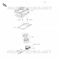 CYLINDER   PISTON  voor Kawasaki NINJA 125 2022