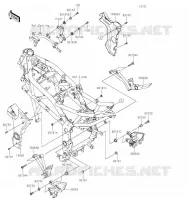FRAME PARTS (COUVERTURE) voor Kawasaki NINJA 125 2022