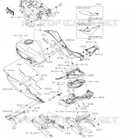 SIDE COVERS   CHAIN COVER voor Kawasaki NINJA 125 2022