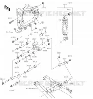 SUSPENSION   SHOCK ABSORBER voor Kawasaki NINJA 125 2022