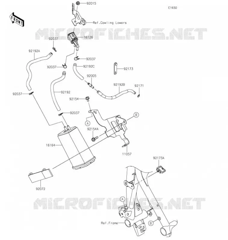 FUEL EVAPORATION SYSTEM(CA) Kawasaki MOTOS 400 2022 Z400  ER400DNFNL