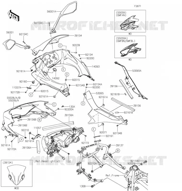 COWLING Kawasaki MOTOS 400 2021 NINJA 400  EX400GMFAL