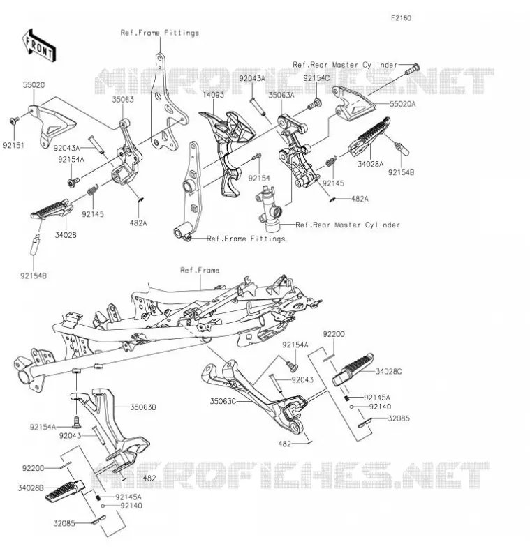 FOOTREST Kawasaki MOTOS 400 2021 NINJA 400  EX400GMFAL