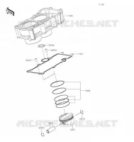 CYLINDER   PISTON  voor Kawasaki NINJA 400 2021