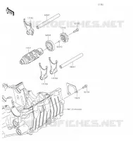 GEAR CHANGE DRUM   SHIFT FORKS voor Kawasaki NINJA 400 2022