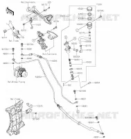 REAR MASTER CYLINDER voor Kawasaki NINJA 400 2022