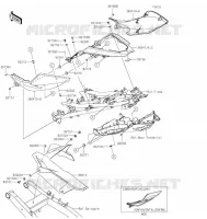SIDE COVERS   CHAIN COVER voor Kawasaki NINJA 400 2022
