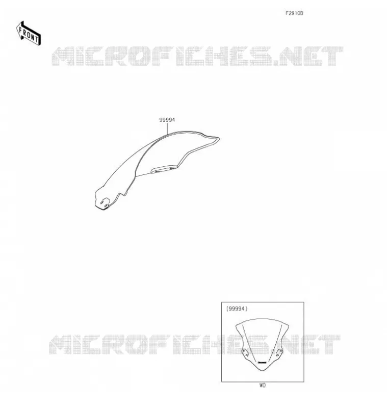 ACCESSORY(PARE-BRISE) Kawasaki MOTOS 400 2022 NINJA 400  EX400GNFAN