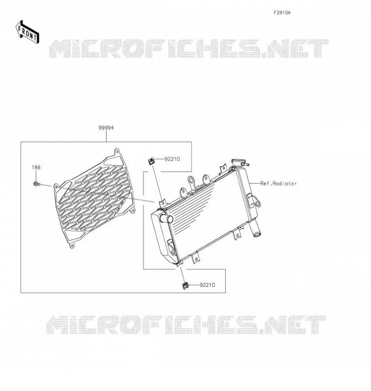 ACCESSORY(Radiator Screen) Kawasaki MOTOS 400 2022 NINJA 400  EX400GNFAN