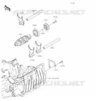 GEAR CHANGE DRUM   SHIFT FORKS voor Kawasaki NINJA 400 2022