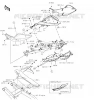 SIDE COVERS   CHAIN COVER voor Kawasaki NINJA 400 2022