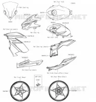 STICKER(BLEU) voor Kawasaki NINJA 400 2022