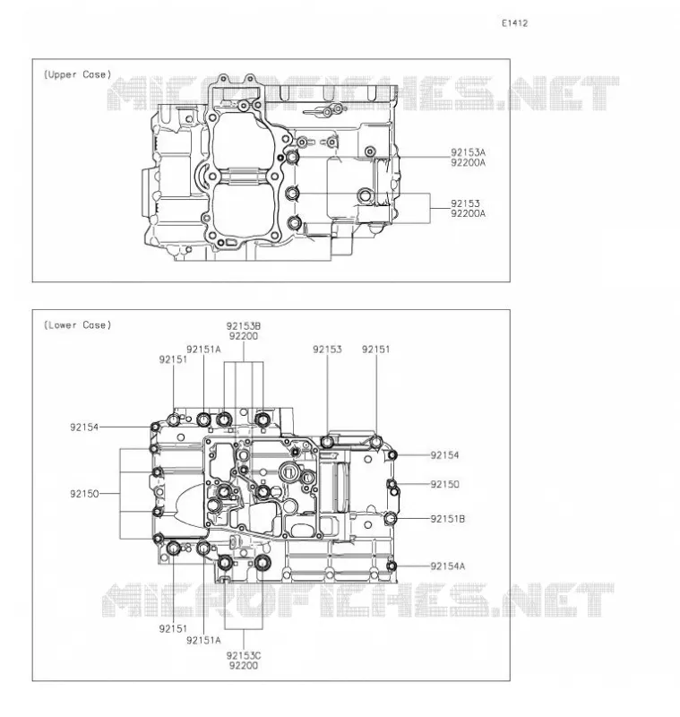 CRANKCASE BOLT Kawasaki MOTOS 650 2021 NINJA 650  EX650NMFNL
