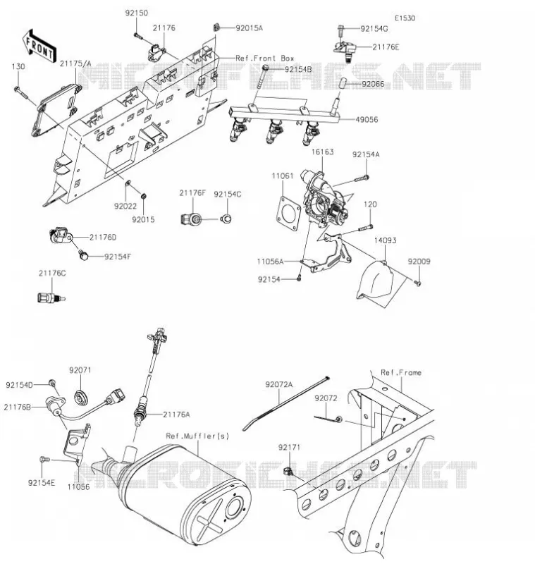 FUEL INJECTION Kawasaki SSV 820 2022 MULE PRO-FX  KAF820ENFNN