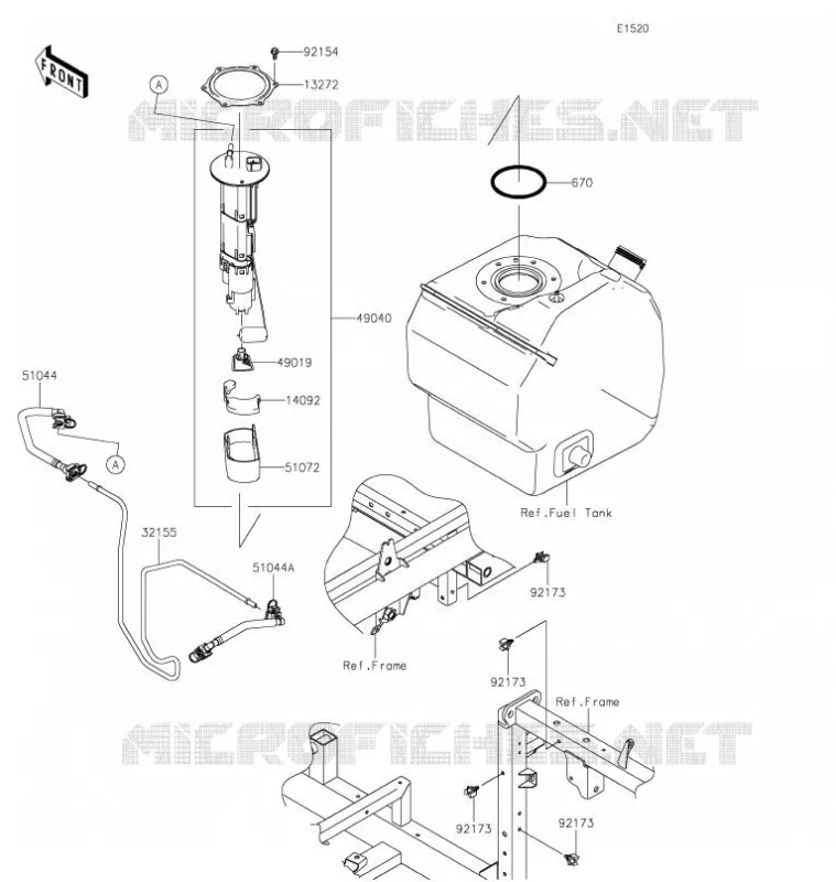FUEL PUMP Kawasaki SSV 820 2022 MULE PRO-FXR  KAF820KNFNL