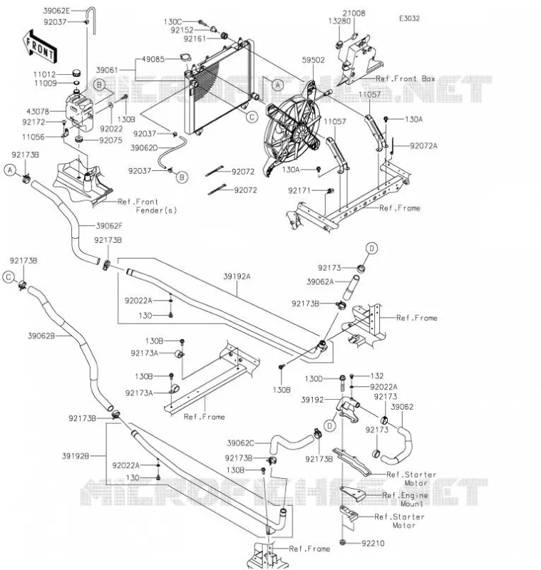 RADIATOR Kawasaki SSV 820 2022 MULE PRO-FXT  KAT820ANFNN