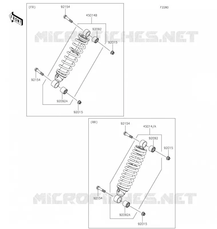SUSPENSION - SHOCK ABSORBER Kawasaki SSV 820 2022 MULE PRO-FXT  KAT820ANFNN