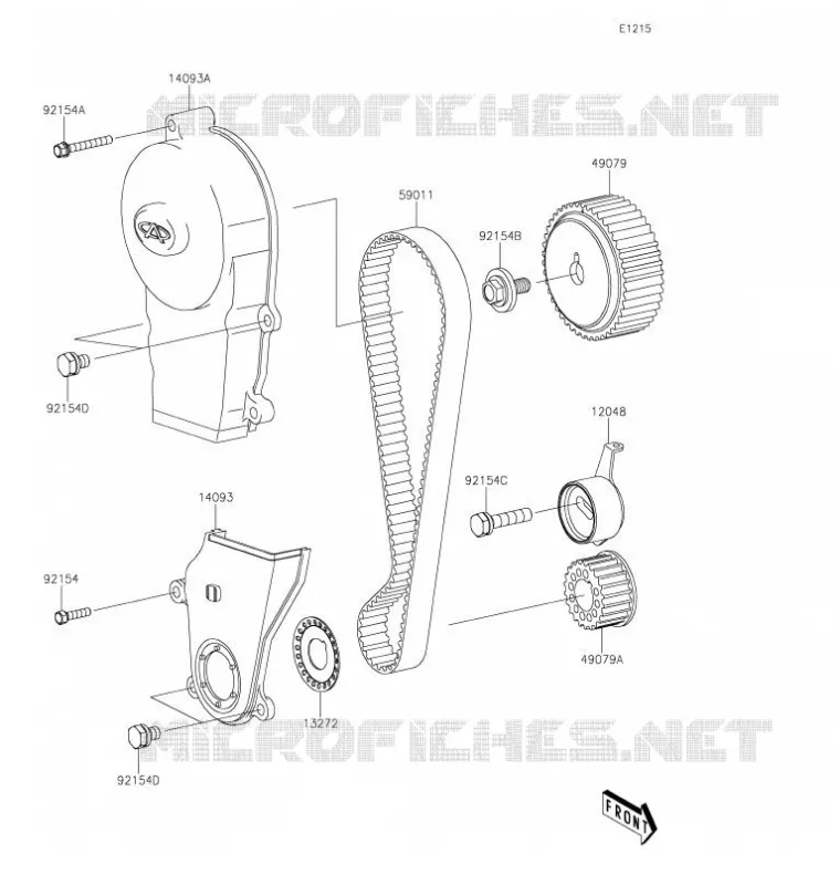CAM BELT Kawasaki SSV 820 2022 MULE PRO-FXT  KAT820BNFNN
