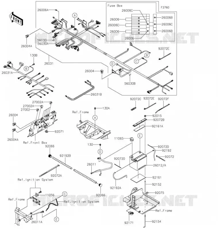 CHASSIS ELECTRICAL EQUIPMENT Kawasaki SSV 820 2022 MULE PRO-FXT  KAT820CNFNN
