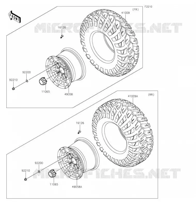 WHEELS - TIRES Kawasaki SSV 820 2022 MULE PRO-FXT  KAT820CNFNN