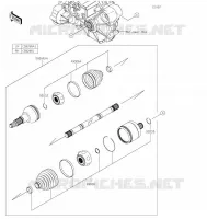DRIVE SHAFT(ARRI&Egrave;RE) voor Kawasaki TERYX KRX 1000 2021
