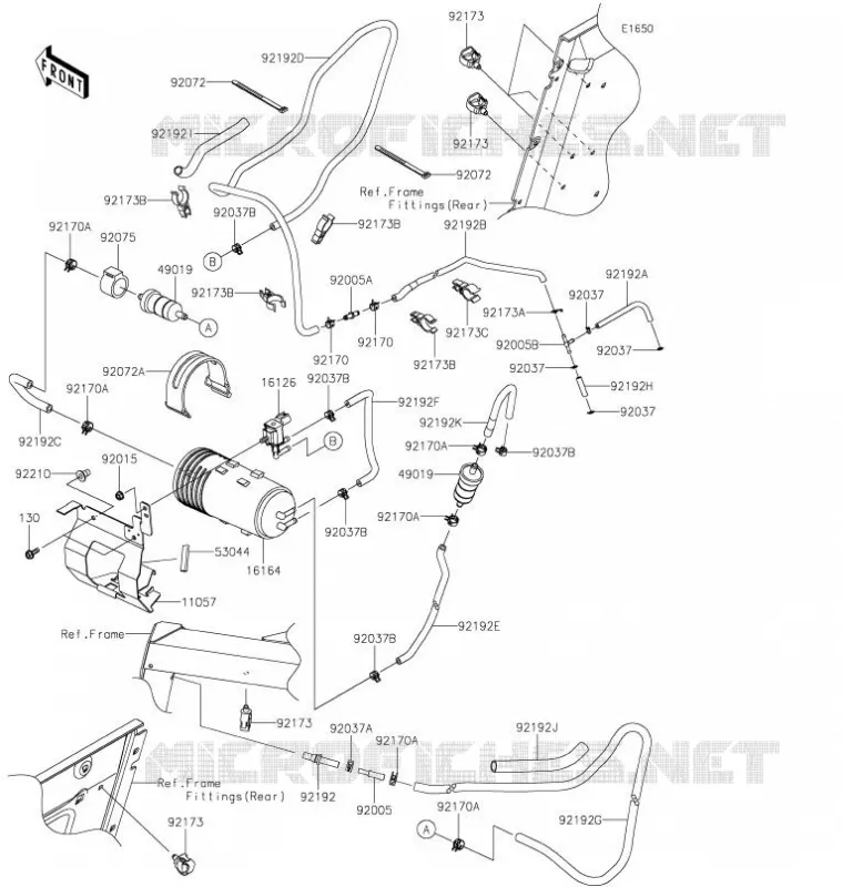 FUEL EVAPORATION SYSTEM(CA) Kawasaki SSV 1000 2021 TERYX KRX 1000  KRF1000DMFNN