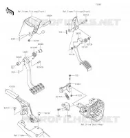 BRAKE PEDAL   THROTTLE LEVER voor Kawasaki TERYX4 2021