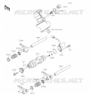 GEAR CHANGE DRUM   SHIFT FORKS voor Kawasaki TERYX4 2021