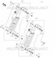 SUSPENSION   SHOCK ABSORBER voor Kawasaki TERYX4 2021