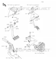 BRAKE PEDAL   THROTTLE LEVER voor Kawasaki TERYX4 2021