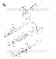 GEAR CHANGE DRUM   SHIFT FORKS voor Kawasaki TERYX4 2021