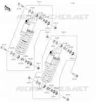 SUSPENSION   SHOCK ABSORBER voor Kawasaki TERYX4 2021