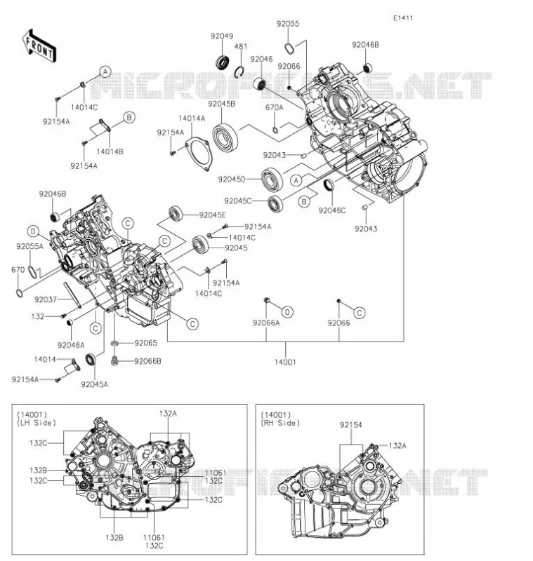 CRANKCASE(S) Kawasaki SSV 800 2021 TERYX4  KRT800KMFNN