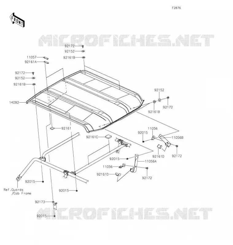 ROOF Kawasaki SSV 800 2021 TERYX4  KRT800KMFNN