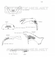 DECALS(White)(GMFNN) voor Kawasaki BRUTE FORCE 750 4X4I EPS 2021