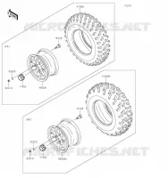 WHEELS   TIRES voor Kawasaki BRUTE FORCE 750 4X4I EPS 2021