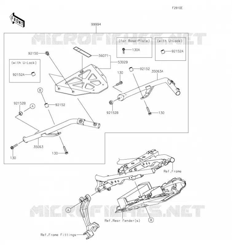 ACCESSORY (SUPPORT TOP CASE) Kawasaki MOTOS 650 2017 Z650  ER650HHF