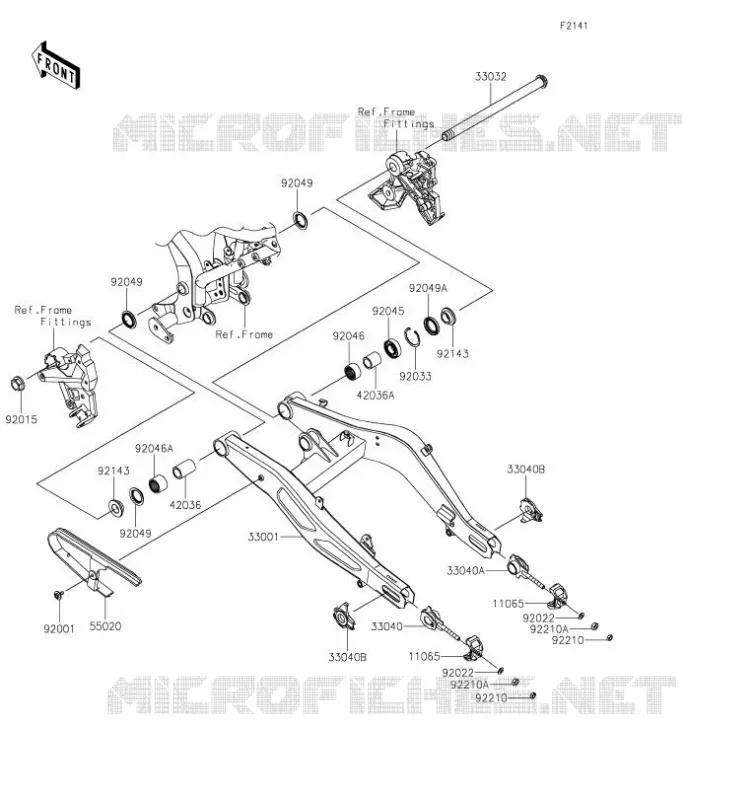 SWINGARM Kawasaki MOTOS 650 2017 Z650  ER650HHF