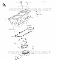 CYLINDER   PISTON  voor Kawasaki Z650 2017