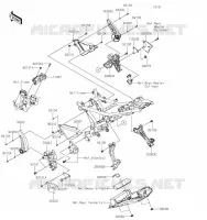 FRAME PARTS (COUVERTURE) voor Kawasaki Z650 2017