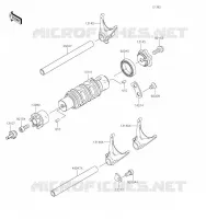 GEAR CHANGE DRUM   SHIFT FORKS voor Kawasaki Z650 2017