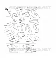 LOWER COWLING voor Kawasaki ZZ-R1100 1993
