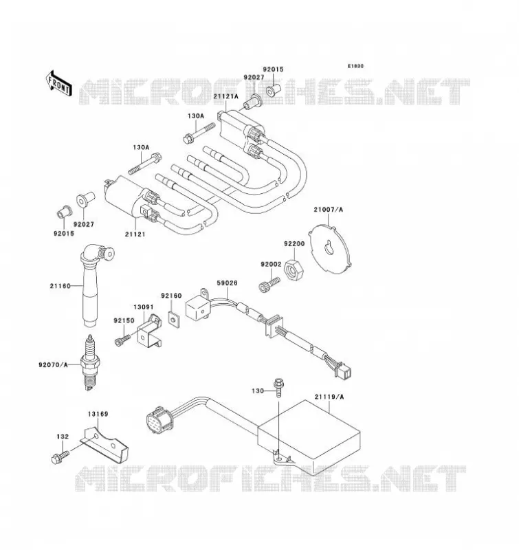 IGNITION SYSTEM Kawasaki MOTOS 1100 1993 ZZ-R1100  ZX1100-D1