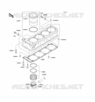 CYLINDER   PISTON  voor Kawasaki ZZ-R1100 1993